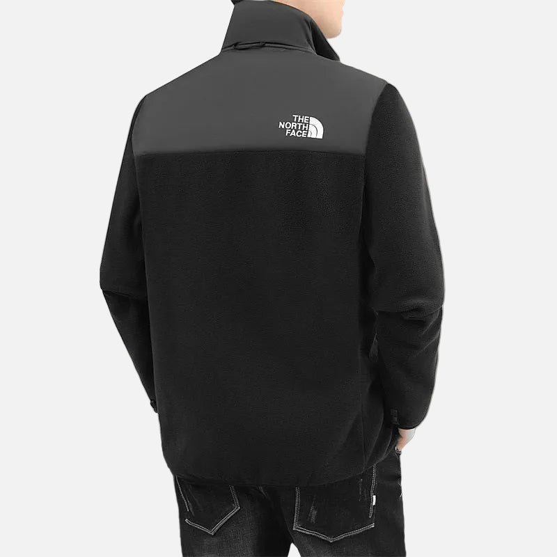 Men’s Denali-Style Fleece Jacket with Woven Chest Panel
