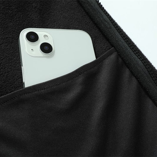 Men’s Denali-Style Fleece Jacket with Woven Chest Panel